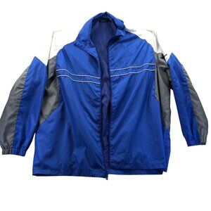 Reebok Men's Windbreaker Jacket 3XL Blue Full Zip Lightweight Outdoors
